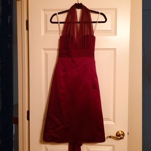 David’s bridal maroon dress worn once size 6